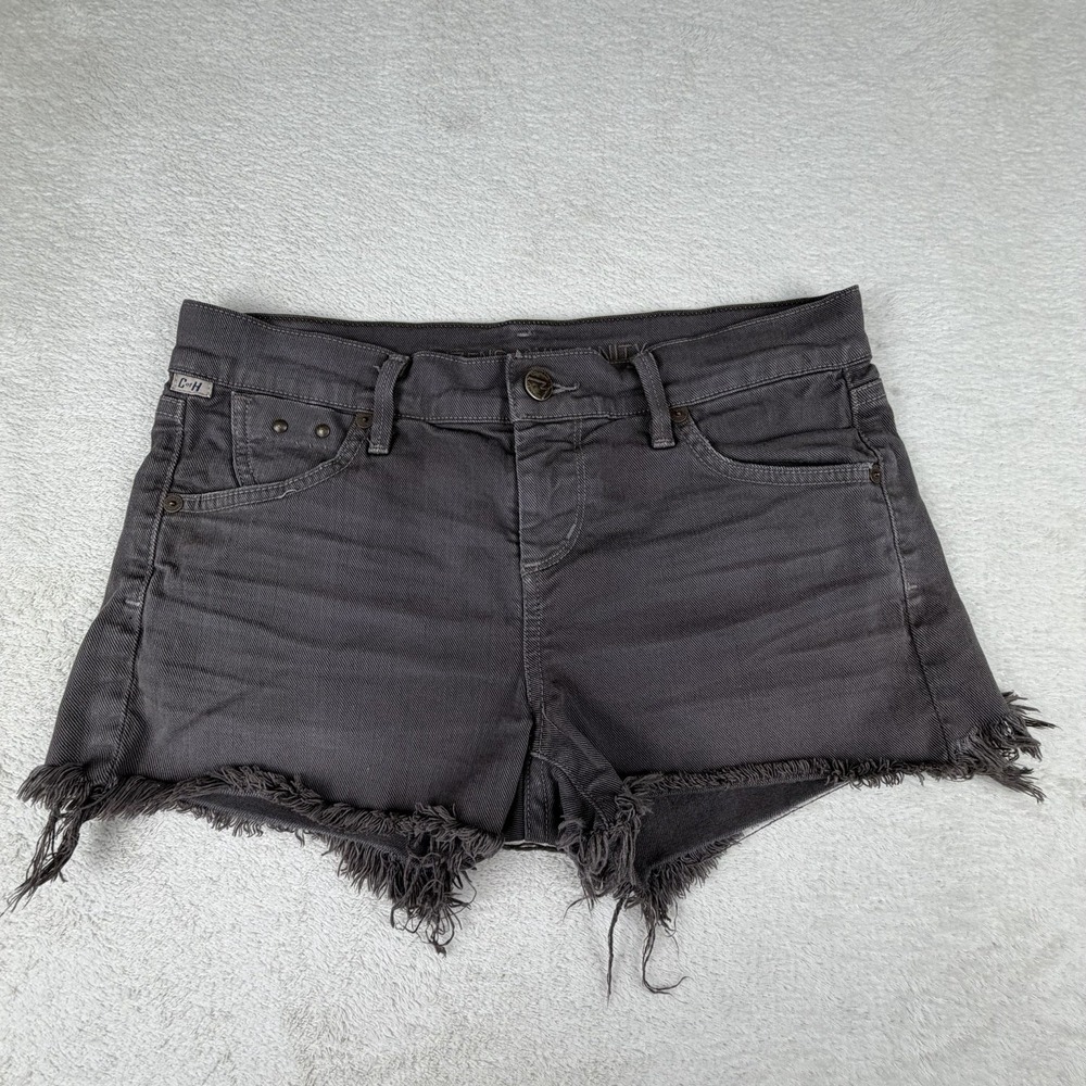 Citizens Of Humanity Shorts Womens Size 26 Grey Raw Hem Cut offs Boho Hippie